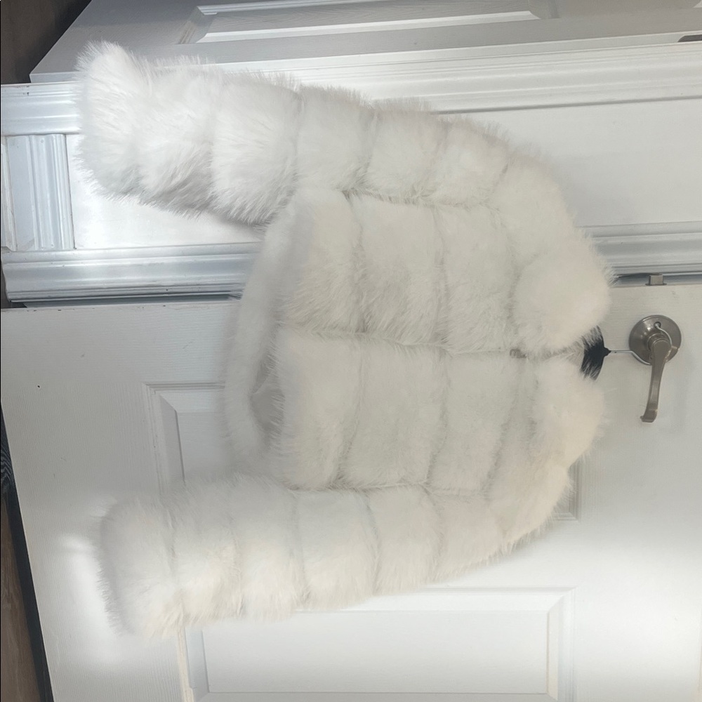 Amazon Women's White Faux Fur Teddy Jacket